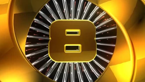 Golden Cinematic Countdown with Elegant Metallic Abstract Background