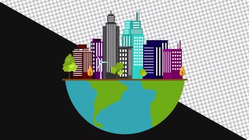 Earth 2d Animation | Alpha Channel