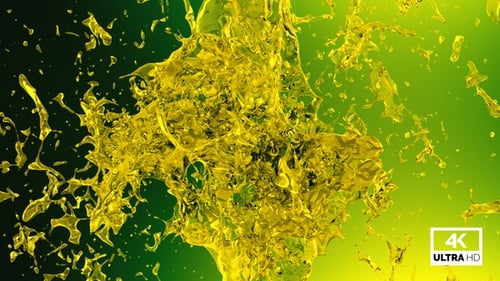 Dynamic Golden Yellow Liquid Splash Transition Reveal