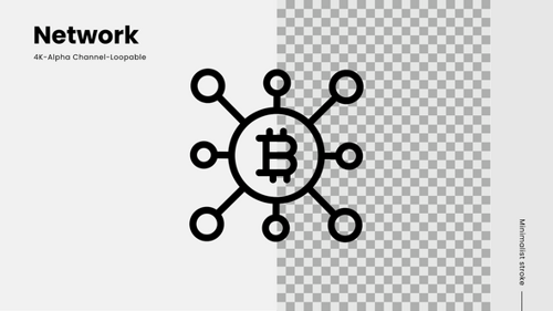 animación de iconos de línea de red