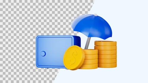 Investment Inscurance 3D Animation | Alpha Channel