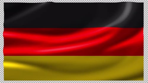 Realistic Waving Germany Flag with Alpha Channel