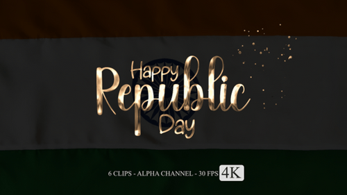 Happy Republic Day Animation Text