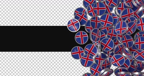 3D Iceland Flag Transitions