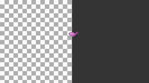 Animación 3D de una elegante mariposa con alas extendidas | Alpha Channel