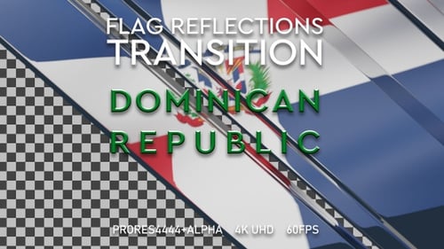 Flagge der Dominikanischen Republik Übergang | UHD | 60fps