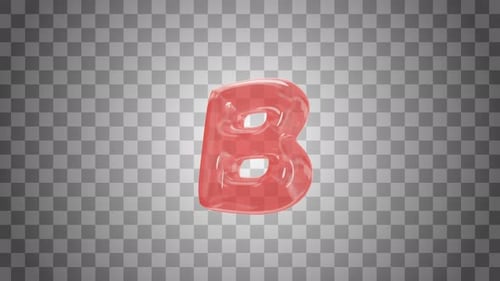Fluid Red Letter B Morphing Animation