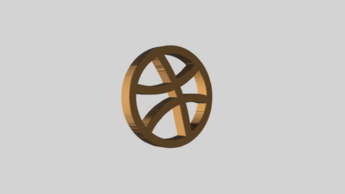 3D Golden Dribbble Wiggle