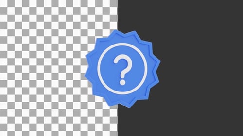 3D Animation of Question Mark | Alpha Channel
