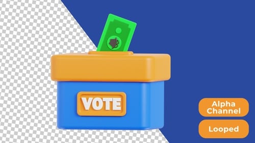 3D Animated Buying Vote | Alpha Channel