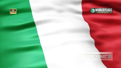 Realistic Waving Italian Flag for National Identity Projects