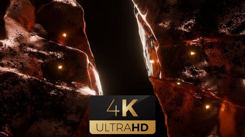 Cinematic Metallic Asteroids With Glowing Gold Embers