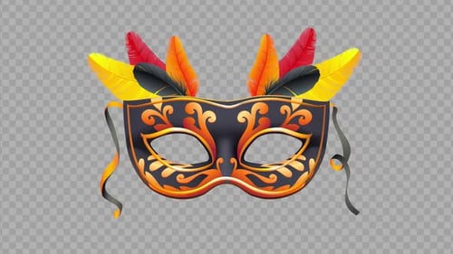 Carnival Fashion Hide Face Mask With Alpha