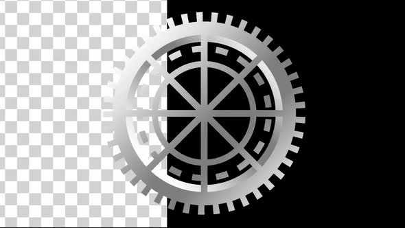 Cog Wheel Rotation 2- Alpha Channel, Backgrounds Motion Graphics ft ...