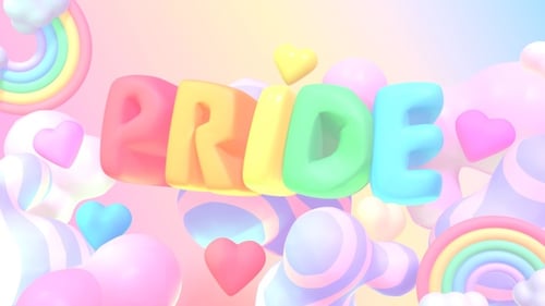 Colorful Fluid 3D Pride Celebration Title Animation
