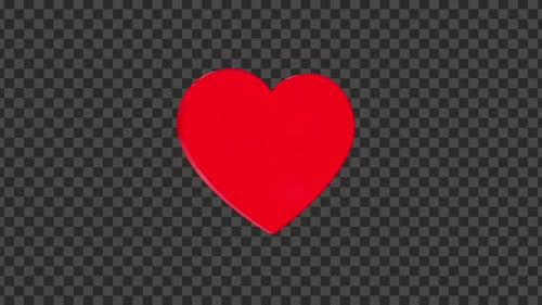 3D Red Heart Icon