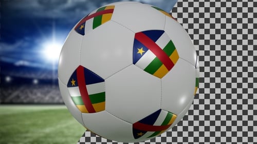 Football spinning ball Central African Republic | UHD | 60fps