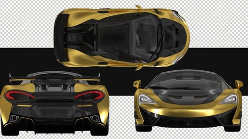 Pack Of 3 Speeding Gold Cars On Alpha Loop