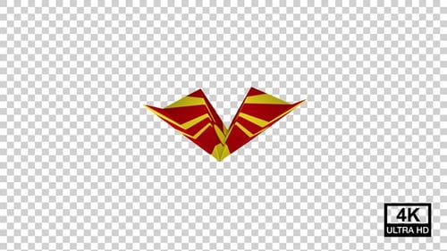 North Macedonia Flag Folding Geometric Animation