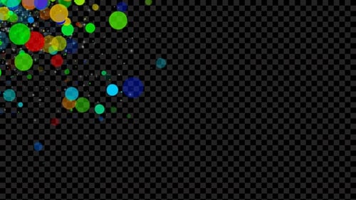 Colorful Particles Glittering Background Alpha Loop