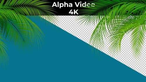 Palmblätter bewegen sich - 4K