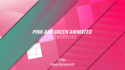 Pink And Green Fluid Looping Animated Background Pack
