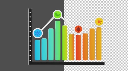 3D Seasonal Trends | Alpha Channel