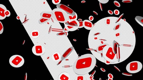Youtube Logo Alpha Background Loop