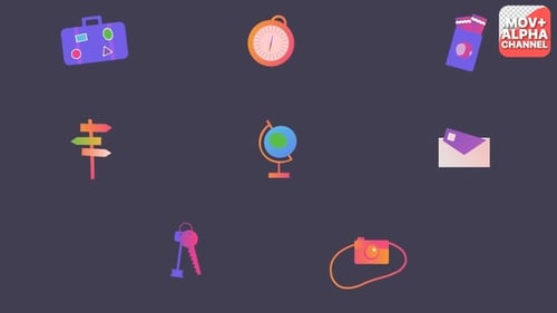 Animated Travel Icons Pack for Modern Projects