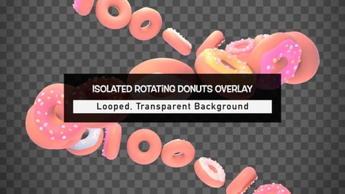Sweet Colorful Donut Loop Animation