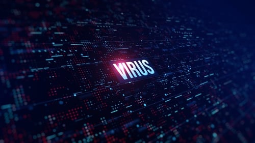 Digitaler Hintergrund des Virus