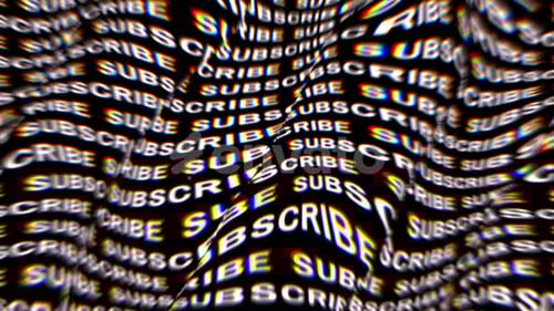 Animación de texto de fondo Suscríbete