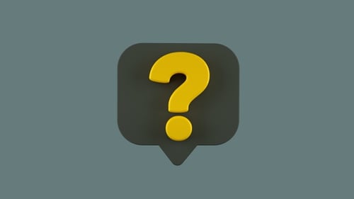 Bouncing 3D Question Mark Icon Animation