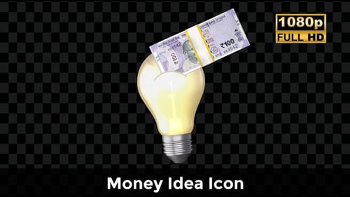 Lightbulb Generating Money Animation for Financial Concepts