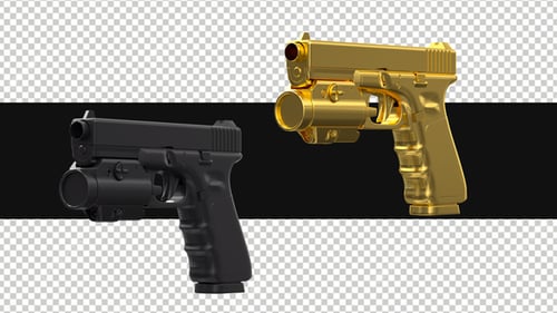 3d Gun Rotating On Alpha Loop