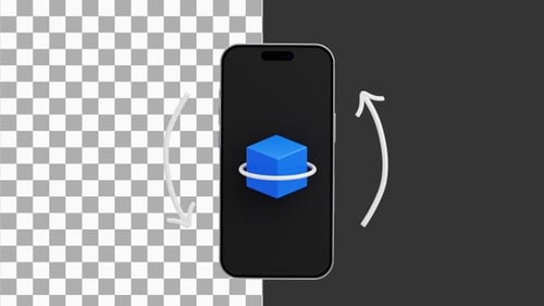 Teléfono giratorio 3D | Alpha Channel