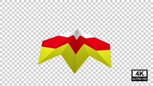 Animated Geometric Folded Paper Shape Loop