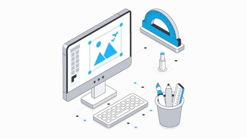 Graphic Design Isometric Animation Alpha Channel