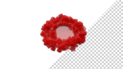 Fluid Red Smoke Powder Burst Transition