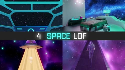 Sci-Fi Space Lofi (Pack #4) : 4 animations en boucle