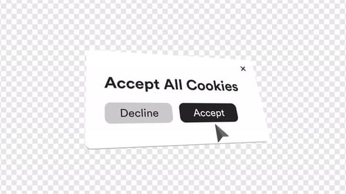 Animated Minimalist Cookie Consent Pop-Up