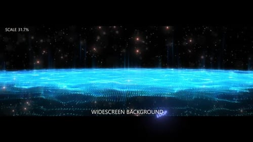 Aquablaue digitale Partikelwellen