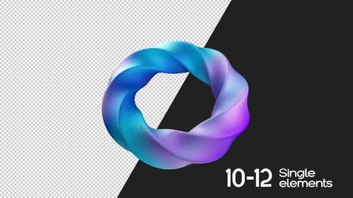 Abstract Textured Ring with Gradient Colors Spinning Seamlessly