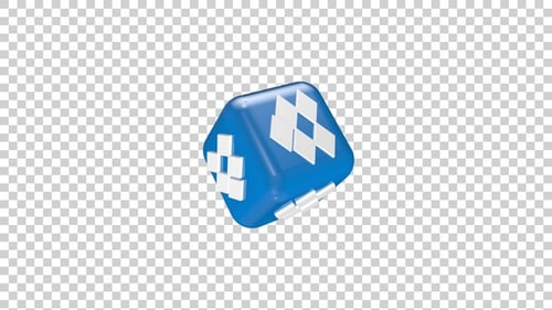 Dropbox Icon On 3D Box
