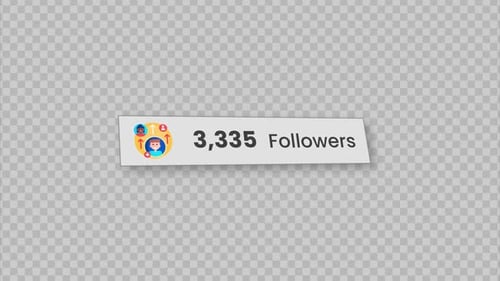 Kinetic Typography Social Media Follower Count Animation