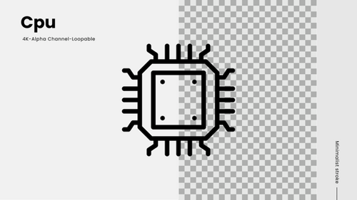 cpu line icon animation