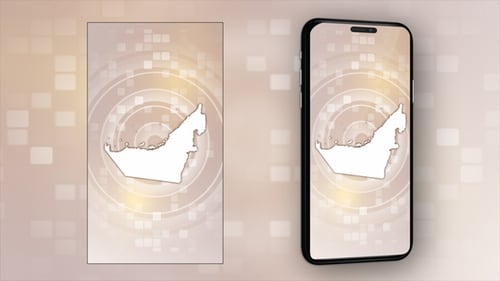 United Arab Emirates Map Outline Draw and Fill Reveal