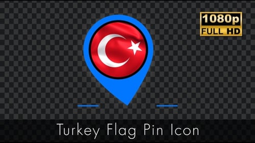 Turkey Flag Pin Icon