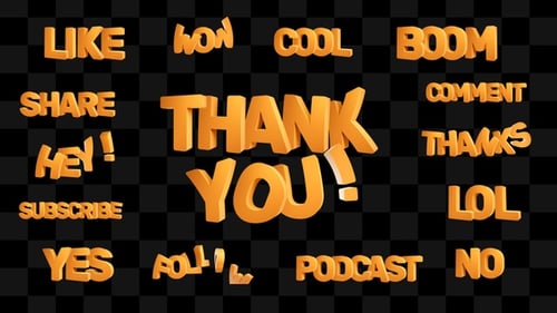 Chunky 3D Text Animations for Social Media Engagement