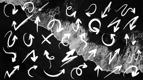 Pack Of 35 White Arrows On Alpha Loop